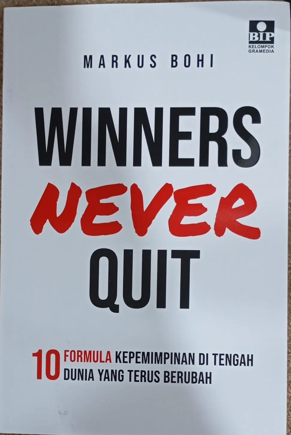 Cover WINNERS NEVER QUIT
